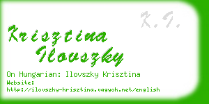 krisztina ilovszky business card